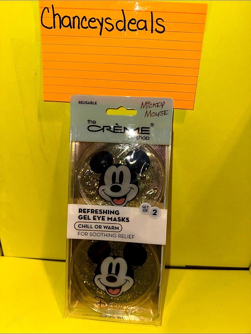The Crème Shop Disney Mickey Mouse Refreshing Gel Eye Masks Gel Eye Masks Set of